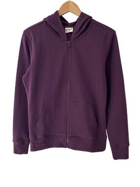 Pact women’s Fleece full zip Hoodie M purple casual Organic Cotton NWOT